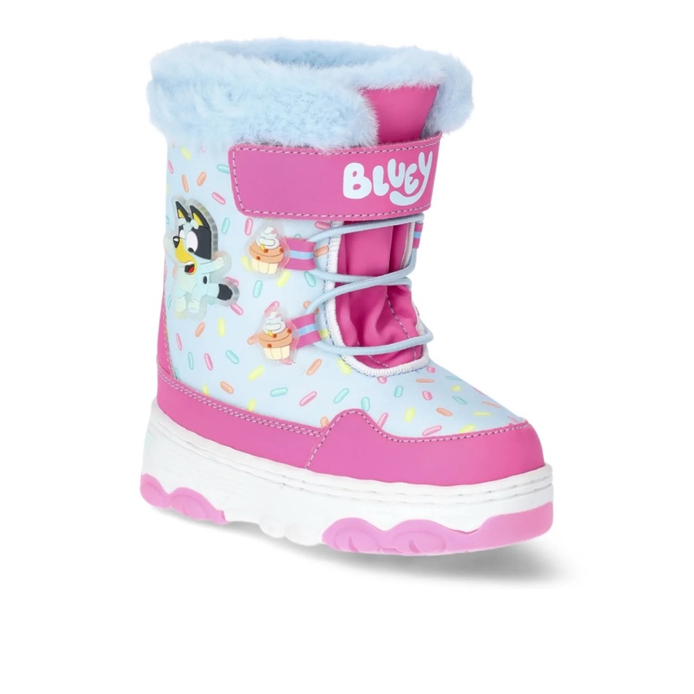 Bluey Toodler Snow Boots - Pink and Blue